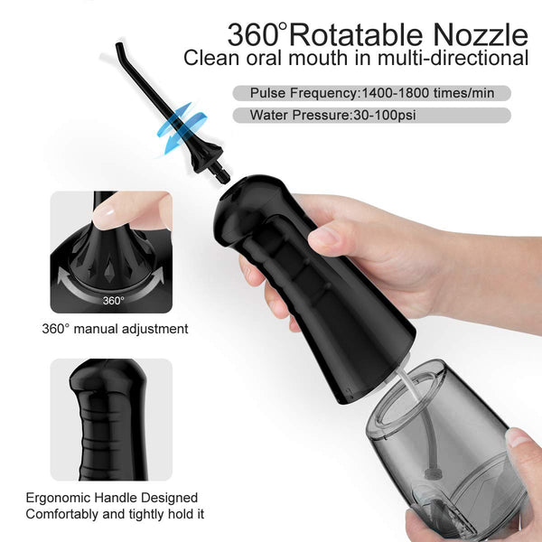 360° rotating nozzles water flosser