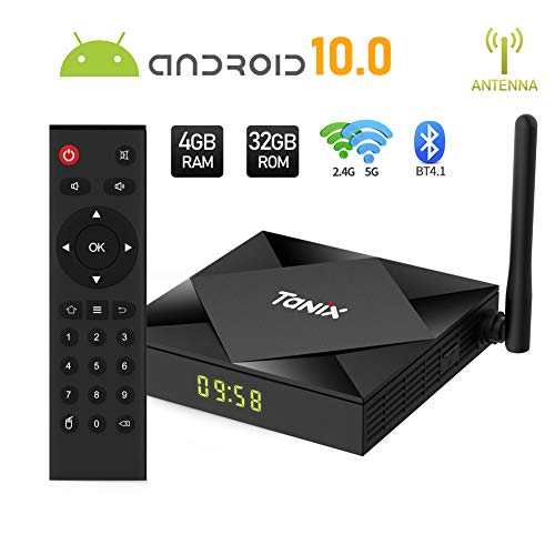 TUREWELL TV Box 9.0, T95 Max Android TV Box Chip H6 Quad-core Cortex-A53  4GB RAM 32GB ROM Smart TV Box 3D 6K Ultra HD H.265 2.4GHz WiFi Ethernet