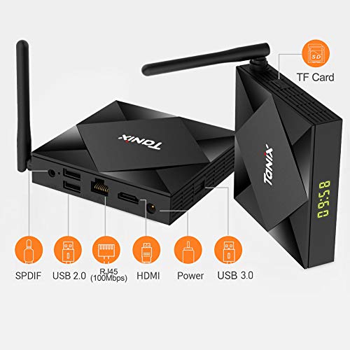 Android 12.0 TV Box, Android Box 4GB RAM 64GB ROM Allwinner H618 Quad Core  64-bit Soporte HD 6K/ 3D/ H.265 Ethernet 2.4/5G Dual WiFi BT 5.0