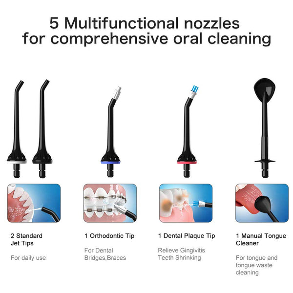 5 Nozzles for oral cleaning