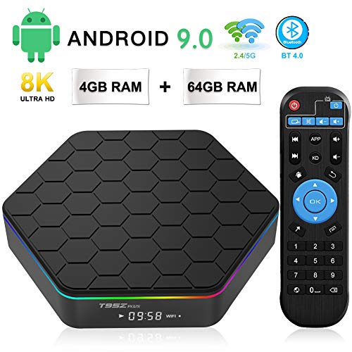 Monetære bestemt Charles Keasing TV Box Android 9.0, Turewell T95Z Plus 4GB RAM 64GB ROM TV Box