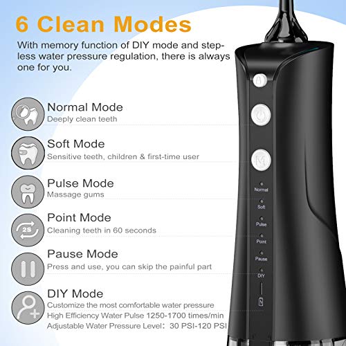 Oral Irrigator 6 Clean Modes