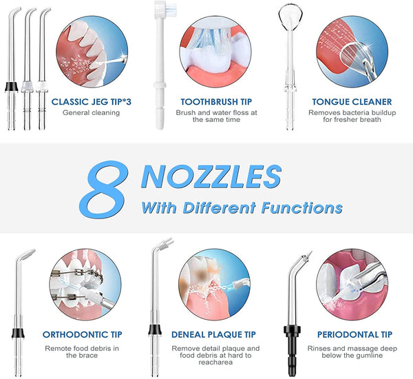 8 Nozzles Water Flosser