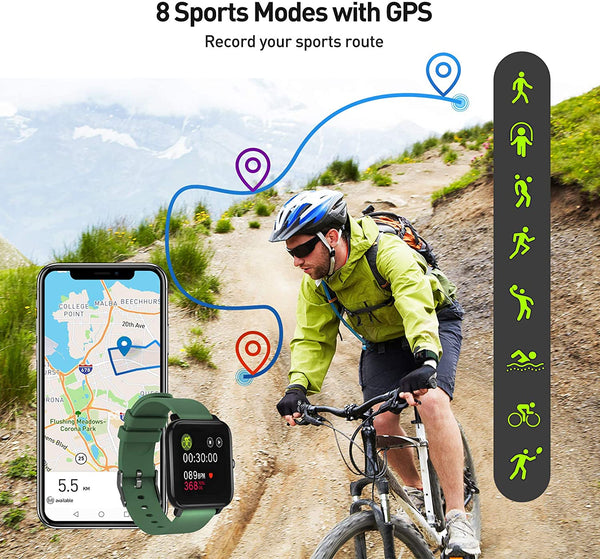 8 sport modes with GPS smart watch