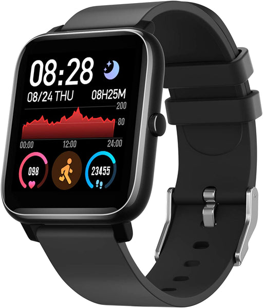Smart Watch, Fitness Tracker with Heart Rate & Sleep Monitor & 1.4 Inch Color Touch Screen, IP67 Waterproof Fitness Watch with Step Counter for Women and Men, Compatible with iOS & Android (Black)